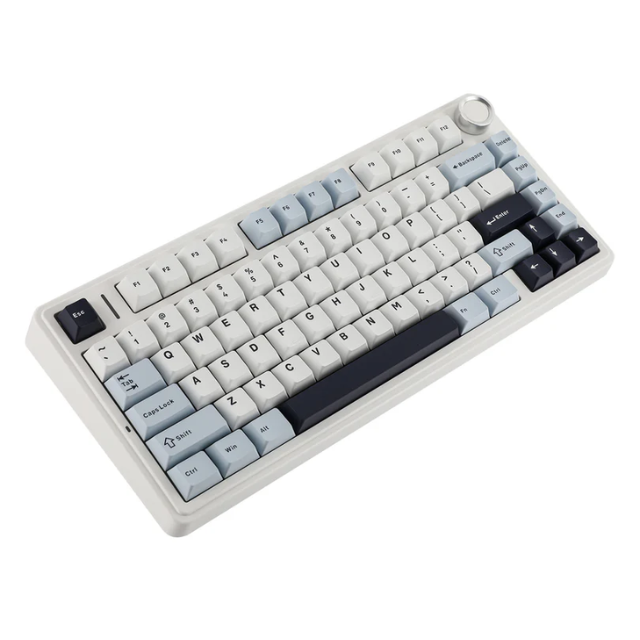 TECLADO MECANICO EPOMAKER X AULA F75 / 75% / HOT SWAP / RGB / WIRELESS/ BATERIA 4000MAH / REAPER SWITCH / LIGHT BLUE