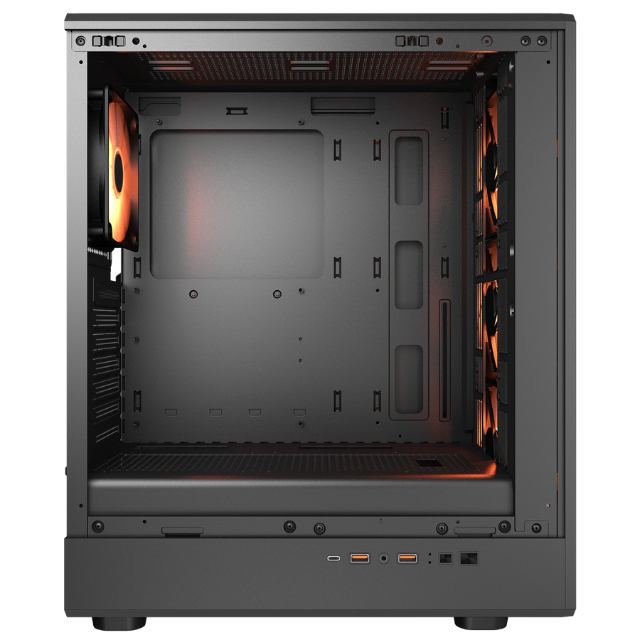Gabinete Cougar Airface Pure PRO / RGB / Cristal Templado / Midi-Tower, Mini-ITX/Micro-ATX/ATX / USB 3.0/2.0 / Sin Fuente / 4 Ventiladores ARGB Instalados / Negro
