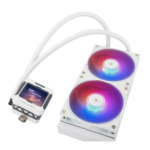 Thermalright FROZEN WARFRAME FW240 Enfriador AIO de CPU BLANCO, sistema de refrigeración por agua con especificación PC 240, pantalla LCD IPS con resolución de 320 * 240, para AM5 e Intel LGA1700 / 17XX