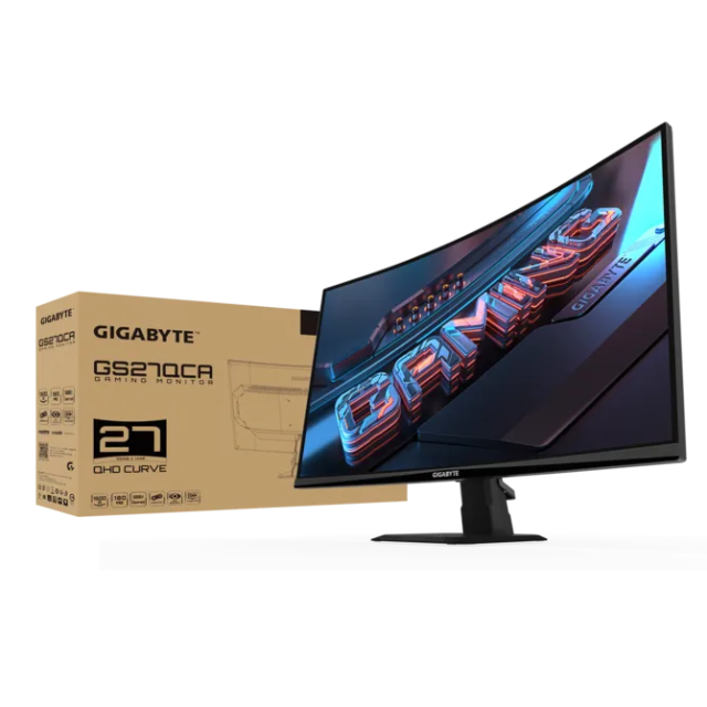 Monitor Gamer Curvo Gigabyte GS27QCA LED 27", 2560x1440, FreeSync, 180Hz, HDMI/DisplayPort, Negro
