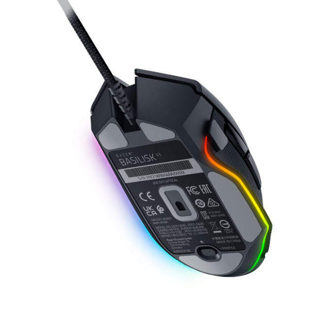 Razer Basilisk V3 35K Ratón ergonómico con Cable para Juegos: Rueda de inclinación HyperScroll - Sensor óptico de 35K dpi Gen 2-13 Controles Personalizables - RGB - interruptores ópticos Gen 3