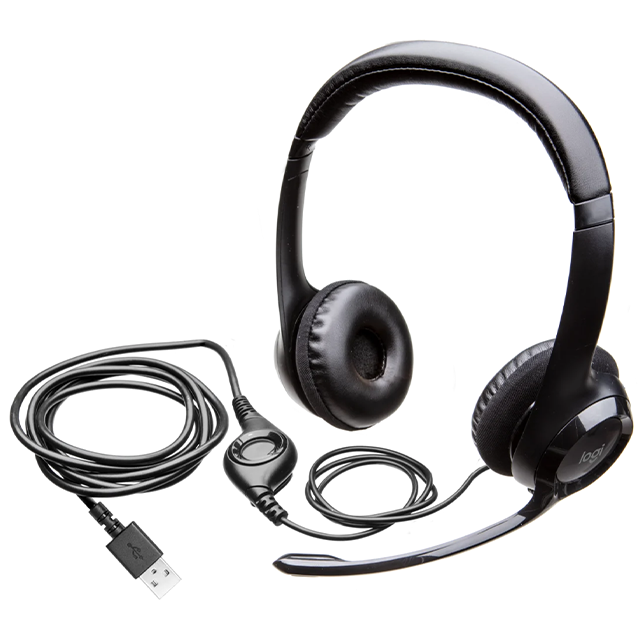 Diadema Logitech H390 Negra / USB / Microfono / Ideal para Call Center / 981-000060