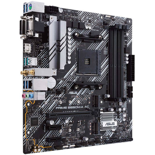Tarjeta Madre Asus PRIME B550M-A AC / AM4 / AMD RYZEN 3000 SERIES / micro ATX