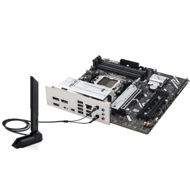 Tarjeta Madre ASUS PRIME B840M-A WiFi / mATX / AM5 / PCIe 4.0 Ready / Wi-Fi 6E / DDR5 / 2.5Gb Ethernet / BIOS Flashback / Aura Sync / PRIME B840M-A WIFI