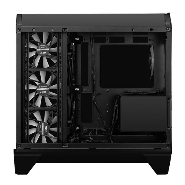 Gabinete MSI MAG PANO 120R PZ / Cristal Templado / E-ATX / USB 3.2 / Incluye 7 Ventiladores / Sin Fuente / Negro / Compatible Con Tarjetas Madre Back Connect