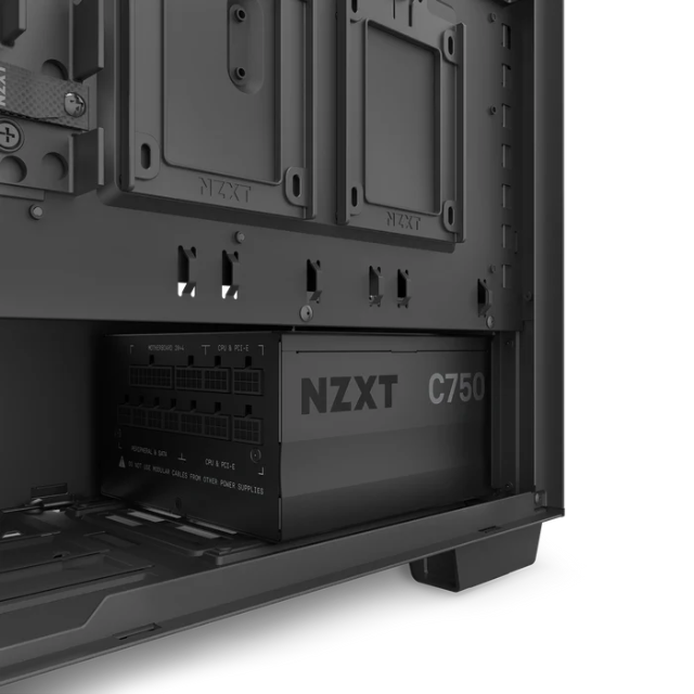 Fuente de poder NZXT C750 / 750W 80 Plus Gold Full Modular / PA-7G1BB-US