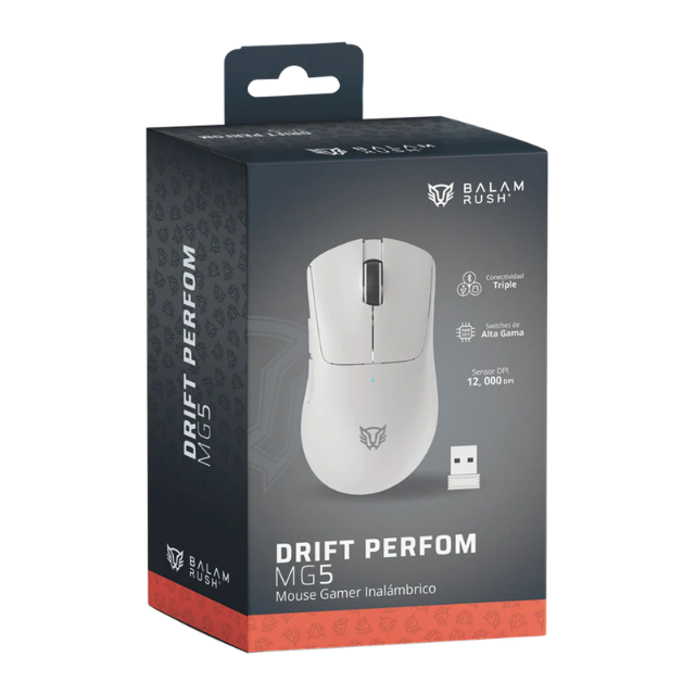 Mouse Gamer Inalámbrico | Drift Perform MG5 /Blanco/ BR-938556