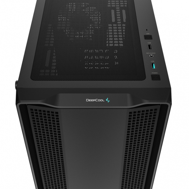 Gabinete Gamer DeepCool CC360 LED / Cristal Templado / Midi-Tower, Mini-ITX/Micro-ATX / USB 2.0/3.0 / Sin Fuente / 3 Ventiladores Instalados / Negro / R-CC360-BKAPM3