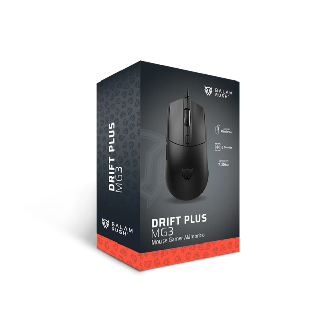 Mouse Gaming Alambrico | Drift Plus MG3 /NEGRO / BR-943512