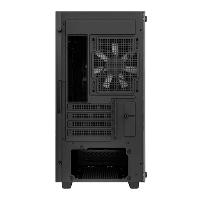 Gabinete Gamer DeepCool CC360 LED / Cristal Templado / Midi-Tower, Mini-ITX/Micro-ATX / USB 2.0/3.0 / Sin Fuente / 3 Ventiladores Instalados / Negro / R-CC360-BKAPM3