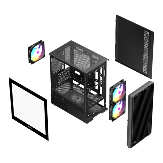 Gabinete Compact Mini Torre  Zyron GC606/ Negro /Micro Atx/ AC-943819