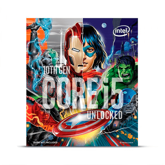 Procesador Intel Core i5-10600KA Edición Especial Marvel Avengers / 4.10GHz / 4.80GHz / 6 Nucleos / 12 Hilos / Socket LGA1200 / Requiere disipador de calor / Intel 10TH Generación - BX8070110600KA