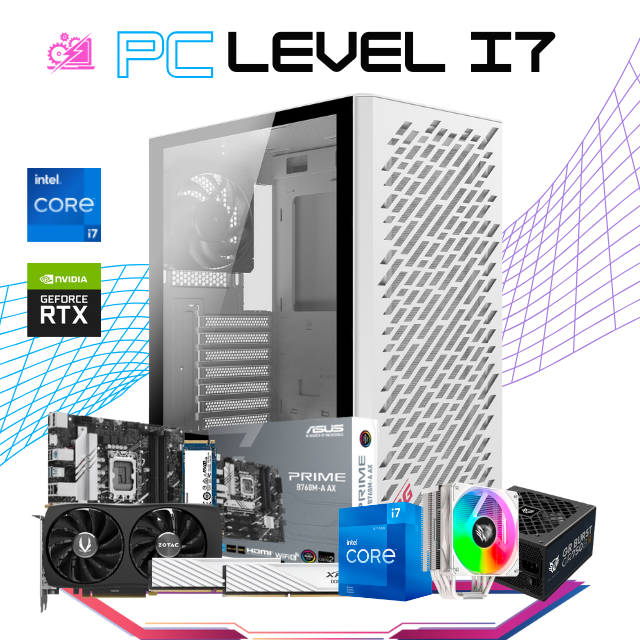 PC LEVEL I7 / INTEL CORE I7-12700F / RTX 4060 / 32GB RAM DDR5 / 1TB SSD NVME/ DISIPADOR DE TORRE / FUENTE 750W 80+ BRONZE / PROMOCION