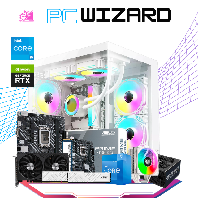 PC WIZARD / INTEL CORE I5-12400F / RTX 3060 / 32GB RAM / 1TB SSD NVME / DISIPADOR DE TORRE 120MM / FUENTE DE PODER 550W 80+ BRONZE/ PROMOCION