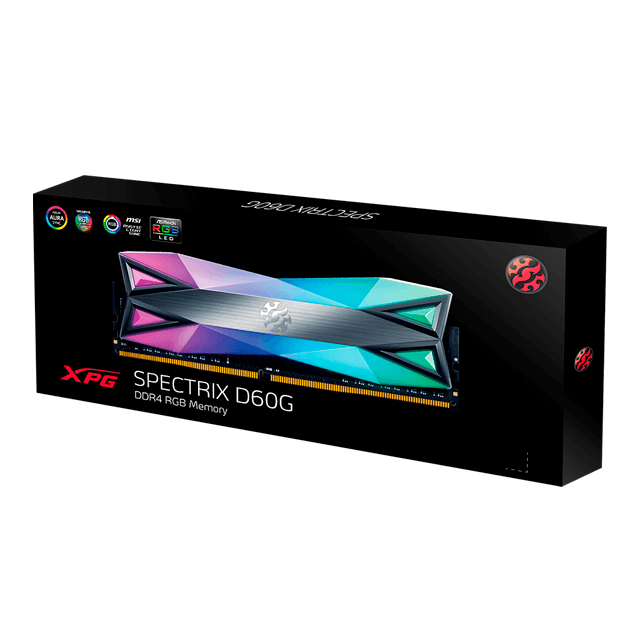 Memoria RAM DDR4 8GB 3200MHz XPG D60G / RGB / Aura Sync / 1X8GB
