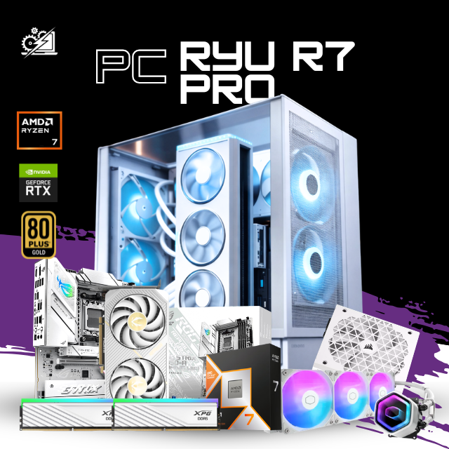 PC RYU R7 PRO / AMD RYZEN 7 9800X3D / RTX 5060 TI 16G / 32GB RAM DDR5 / 2TB SSD NVME / ENFRIAMIENTO LIQ 360MM / FUENTE 750W 80+ GOLD / W11 PRO / PROMOCION
