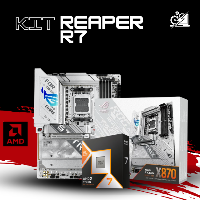 KIT REAPER R7 / PROCESADOR AMD RYZEN 7 9800X3D / PLACA MADRE ASUS ROG STRIX X870-A GAMING WIFI ATX / PROMOCION