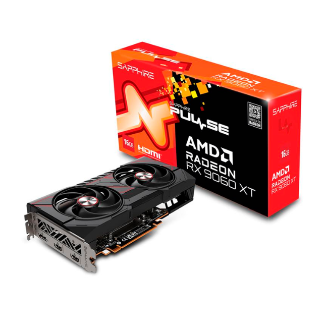 Tarjeta de Video SAPPHIRE PULSE RX 9060 XT / 16GB GDDR6 / 128-bit / DisplayPort / HDMI / 11350-03-20G