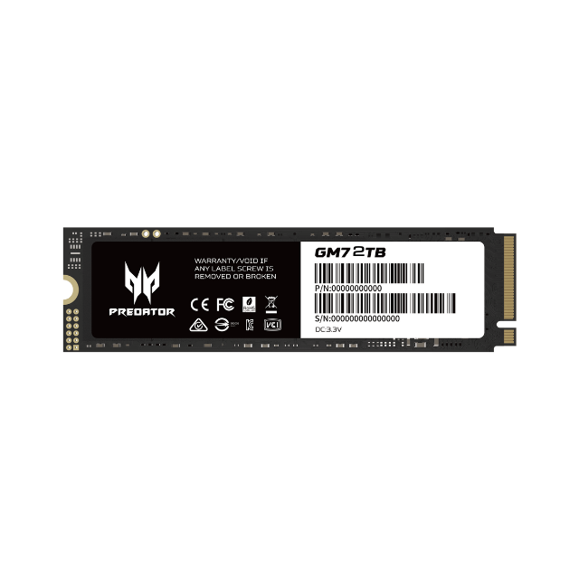 Unidad de Estado Sólido Acer GM7 NVMe / 2TB / PCI Express 4.0 / M.2 / GM7-2TB