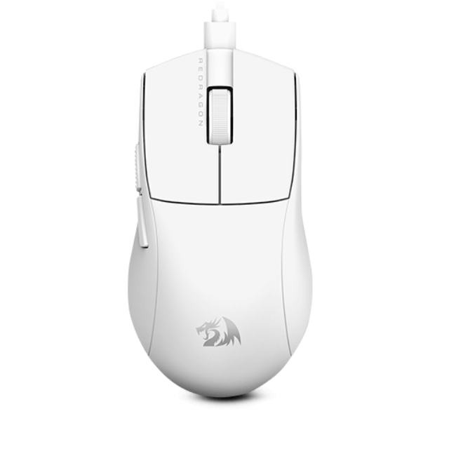 Mouse Gamer Redragon K1ng BLANCO M724-1k Alámbrico 12,400 DPI Ultraligero, Polling 1000Hz
