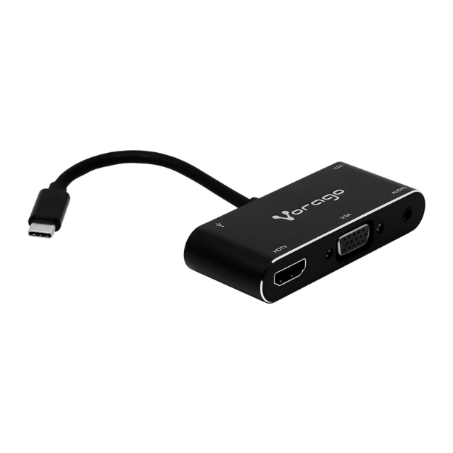 Adaptador Tipo C 5 en 1 / ADP-350 / HDMI / VGA / USB 3.0 / USB tipo C / Entrada 3.5mm / Soporta 4K