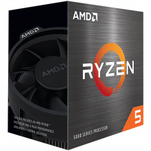 Procesador AMD Ryzen 5 5600X / 6 Core / 12 Thread / 3.7GHz / 4.6GHz Boost / TDP 65W / Wraith Stealth / (Requiere Tarjeta de Video) / 100-100000065BOX