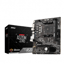 Tarjeta Madre MSI A520M-A PRO / AM4 / AMD RYZEN 3000 SERIES / Micro-ATX / RYZEN 5000 READY