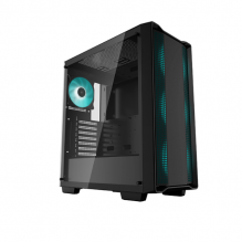 Gabinete Gamer DeepCool CC560 LED / Cristal Templado / Midi-Tower, Mini-ITX/Micro-ATX/ATX / USB 2.0/3.0 / Sin Fuente / 4 Ventiladores Instalados / Negro / R-CC560-BKGAA4-G-1 