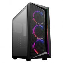 Gabinete Cooler Master CMP 510 Black / Cristal Templado / 3 Ventiladores RGB / ATX / USB 3.0 / CP510-KGNN-S00