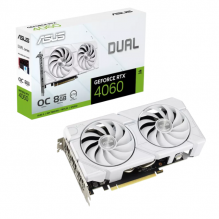 Tarjeta de Video ASUS NVIDIA Dual GeForce RTX 4060 EVO 8GB OC WHITE / 8GB 128-bit GDDR6 / 2535MHz Boost Clock / PCI Express 4 / DUAL-RTX4060-O8G-EVO-WHITE