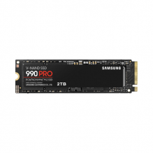 Unidad de Estado Solido SSD NVMe M.2 Samsung 990 Pro, 2TB, 7,450/6,900 MB/s, PCIe 4.0 - MZ-V9P2T0B/AM