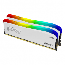 Memoria RAM 32GB 3600MHz Kingston Fury Beast DDR4 RGB SPECIAL EDITION / 1 Modulo White / Intel XMP y AMD AMP / KF436C18BWAK2/32 / Ram Blanca / memoria rgb /