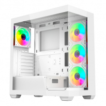 Gabinete Gamer Xzeal XZEAL YRDEN XZ-140 / 4 Ventiladores ARGB Incluidos / ATX / USB 3.0 / Panel Lateral y Frontal de Cristal Templado / Blanco / XZCGB08W
