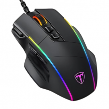 Mouse Gamer Terport S608 Negro RGB / 8000 DPI / sensor optico / 5 niveles de DPI ajustables / 8 botones programables
