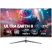 Monitor Gaming 27 Curvo 165hz ULTRA EARTH II MGX27C Balam Rush / 1MS /  Panel VA / HDMI / DP / FHD 1920x1080/ Blanco