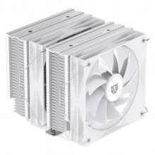 Enfriamiento de Aire | Heliux Expert HEX90 | Alto desempeño | 6 Pipas | TDP 295 W | Compatibilidad AMD + Intel | 2x Ven 120mm + Rodamiento Hidráulico + 0 - 2000 RPM + 88.8 CFM + 37.1 dB + PWM 4 Pin | Legend | Blanco