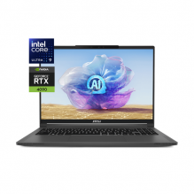 LAPTOP GAMER MSI CREATOR 16 AI STUDIO A1VIG / INTEL CORE ULTRA 9 185H / RTX 4090 16GB VRAM / 64GB RAM DDR5 2X32 / 2TB SSD NVME / PANTALLA 16" UHD 4K 120HZ IPS / W11 PRO / TECLADO EN INGLES / EQUIPO DE EXHIBICION / PROMOCION