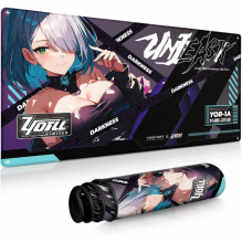 Mouse Pad Gaming Terport Grande Anime / 90x43cm/ Purpura y Azul/