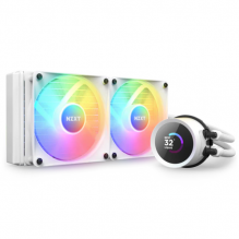 Enfriamiento Liquido NZXT Kraken 240 RGB RL-KR240-W1 / 240mm 120mmx2 F120 RGB / Intel y AMD/ BLANCO