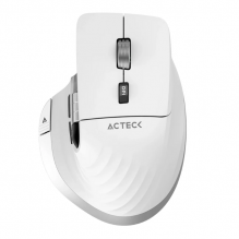 Mouse Ergonómico Acteck Virtuos Pro MI780, Inalámbrico, Óptico, 3.200DPI, RF Inalámbrico/Bluetooth, BLANCO
