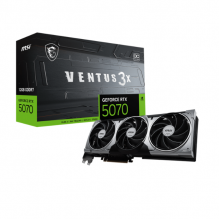 MSI Gaming RTX 5070 12G Ventus 3X OC Tarjeta gr&aacute;fica (12 GB GDDR7, 192 bits, Rendimiento Extremo: 2557 MHz, DisplayPort x3 2.1a, HDMI 2.1b