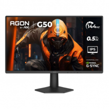 Monitor AOC 24G50F | 23.8" | 1920 x 1080 (FHD) | IPS | 144 Hz | 0.5 ms (MPRT) / 1 ms (GTG) | HDR / HDR10 | HDMI 2.0 / DisplayPort 1.4 / Jack 3.5 mm | Negro | 24G50F