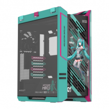 Gabinete Gamer Asus ROG STRIX HELIOS II GX601S HATSUNE MIKU EDITION / ARGB Aura Sync / Cristal Templado / USB 3.1 / E-ATX / GX601S MIKU/GN/TG