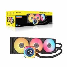Corsair iCUE LINK TITAN 360 RX LCD Enfriamiento L&iacute;quido para CPU, 3x 120mm, hasta 2100RPM, Negro
