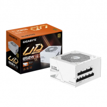 Fuente de Poder Gigabyte UD850GM PG5 V2 ICE / 850W / 80+ Gold / Totalmente Modular / PCIe 5.0 Ready / Blanca / GP-UD850GM-PG5-ICE