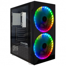 Gabinete Gamer BalamRush Kraken / ATX / 2 Ventiladores Frontales RGB / USB 3.0 / Cristal Templado / BR-929608