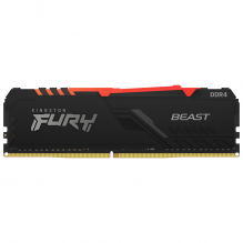 Memoria RAM DDR4 8GB 3200MHz Kingston Fury Beast RGB 1 Modulo Negro KF432C16BB1A/8
