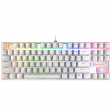 Teclado Redragon Gamer REDRAGON RGB-SP-KUMARA-WHITE / Alambrico / Led RGB / Español / Tenkeyless / Switch Redragon Blue/ Botones Multimedia/ gamerdays