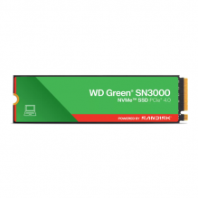 Unidad de Estado S&oacute;lido SSD WD Green SN3000 NVMe / 500GB / M.2 / 4100 MB/s Escritura / 5000 MB/s Lectura / PCI Express 4.0 / WDS500G4G0E-00CPS0