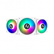 Kit 3 Ventiladores Lian Li ST120 / RGB / Ventilador 120mm / Triple Pack / Blanco / ST120-3W